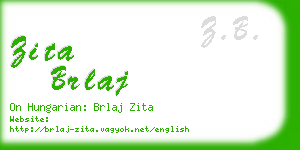 zita brlaj business card